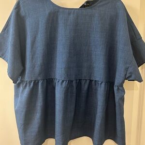 SHEIN Navy Short Sleeve Top